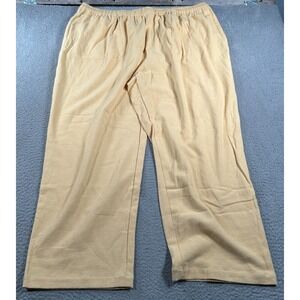 KS Island Pant Mens 4XL Yellow Cotton Khakis Baggy Coastal‎ Resortwear Beach